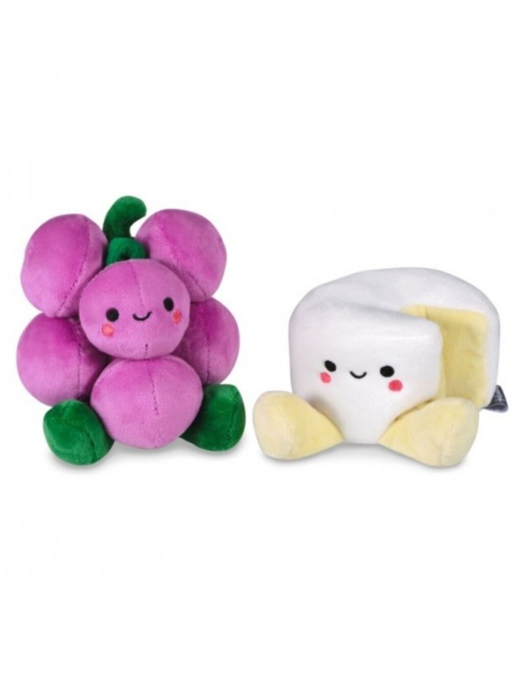 Hallmark Better Together Grapes and Cheese Magnetic Plush Set Purple & White New